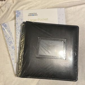 NIP Creative Memories NEW PicFolio Album Black w/ 2 pocket insert sets Scrapbook